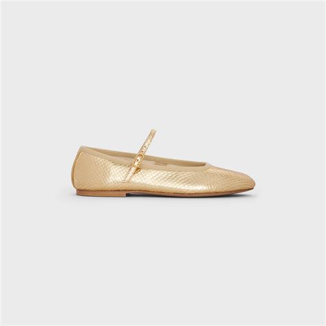 celine gold plate shoes|Celine Mary Jane Ballerina Les Ballerines Light Gold (Womens).